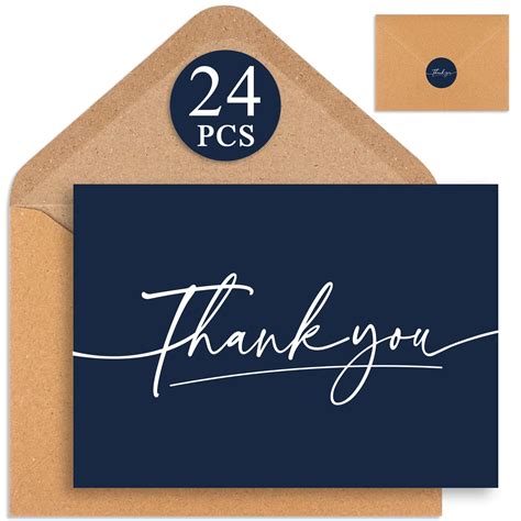 Buy Thank You Cards With Envelopes 24 Pack 4x6 Inch Thank You Cards