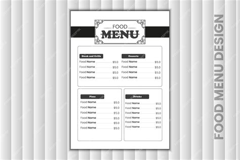 Premium Vector Unique And Luxury Food Menu Design Template