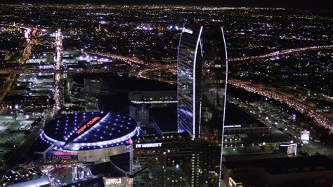 5K Stock Footage Aerial Video Orbit Staples Center And The Ritz Carlton