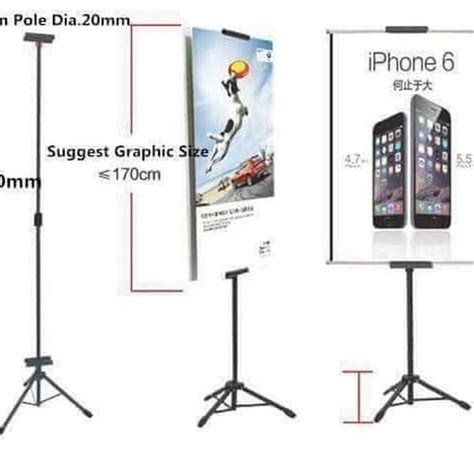 Jual Tripod Banner Sisi Standing Display Stand Tripod Foto Frame