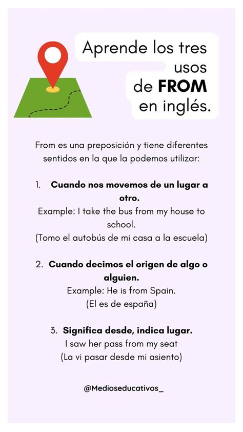 Aprende los tres usos de from en inglés Palabras de vocabulario