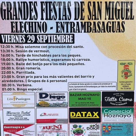 Grandes Fiestas San Miguel Elechino 2023 Miplanhoy qué hacer hoy en