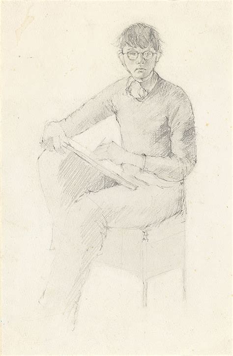 Self Portrait 1956 David Hockney Drawing From Life The Morgan Library And Museum Online