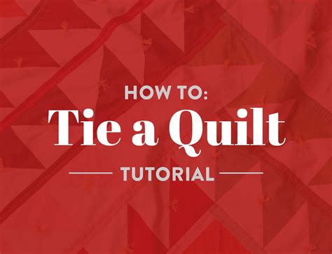 Quilt Tying Tutorial: How to Tie a Quilt with Yarn or Embroidery Thread ...