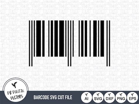 Barcode SVG Files Plain Barcode Cut Files Barcode Vector Etsy