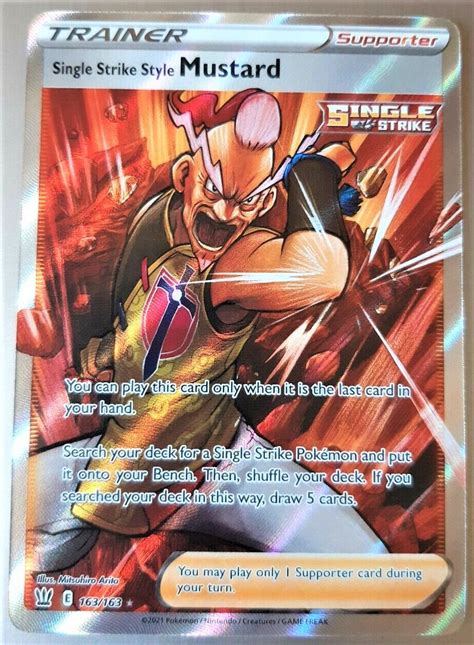 Single Strike Style Mustard 163 Prices Pokemon Battle Styles Pokemon Cards