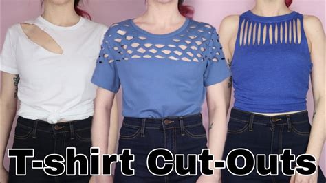 Easy Cut Out Shirts Diy T Shirt Cutting Tutorials No Sewing Youtube