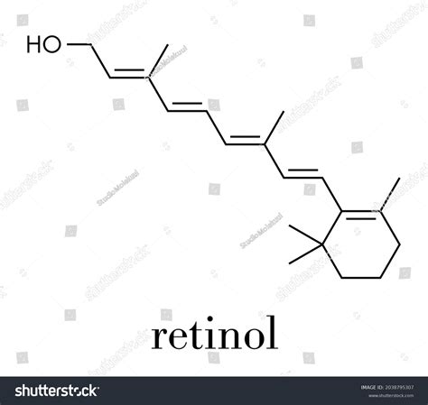 Vitamin Retinol Molecule Skeletal Formula Stock Vector (Royalty Free) 2038795307 | Shutterstock