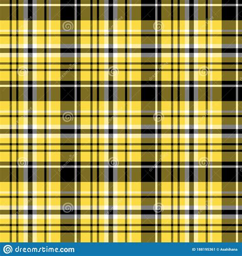 Seamless Pattern In Exquisite Cozy Yellow White And Black Colors For