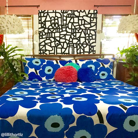 Marimekko Unikko Blue Bedding