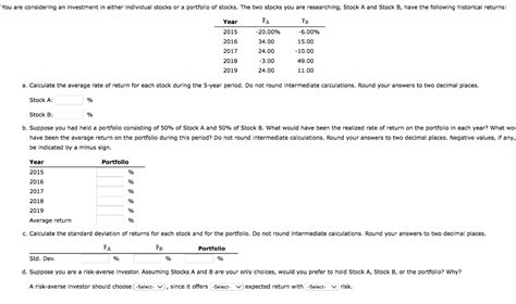 Solved A Calculate The Average Rate Of Return For Each