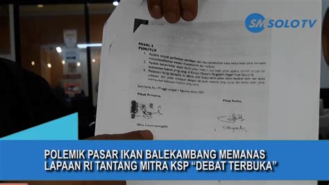 Polemik Pasar Ikan Balekambang Memanas LAPAAN RI Tantang Mitra KSP