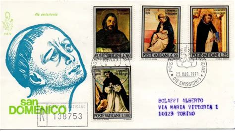 VATICANO 1971 FDC Venetia Club San Domenico Raccomandata EUR 2 00