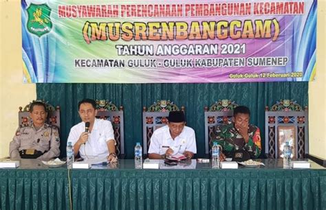 Rancang Pembangunan Tahun Pemerintah Kecamatan Guluk Guluk Gelar