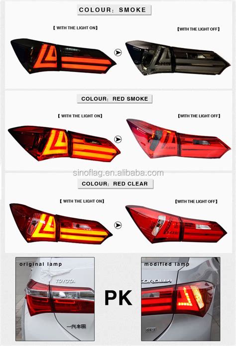 For Toyota Corolla Altis Car Styling New Led Strip Tail Light