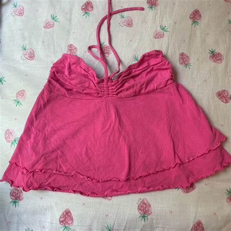 Y2K Style Hot Pink Ruffled Mini Skirt No Paypal Depop
