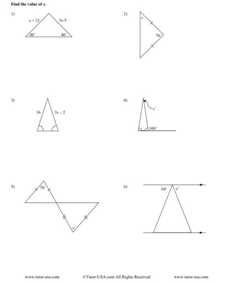 Solved Find The Value Of X 1 2 3 4 5 6 Tutor USA Chegg