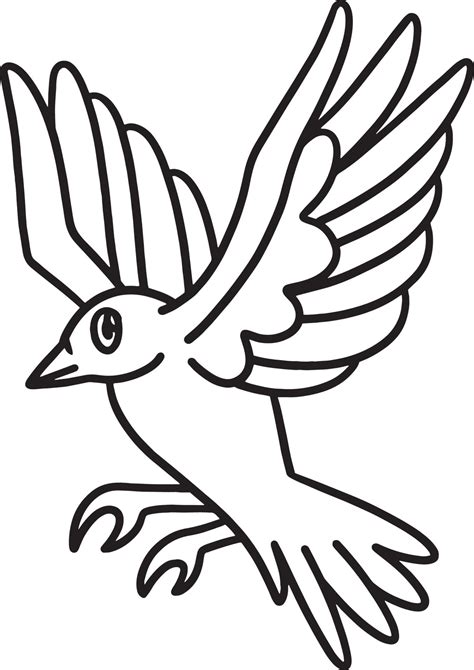 Flying Crows Halloween Isolated Coloring Page 8209181 Vector Art At