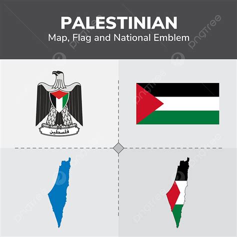 Palestinian Map Flag And National Emblem, Continents, Countries, Map ...