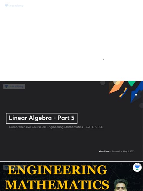 Linear Algebra Lec 05 Rank Of Matrices Ii Pdf