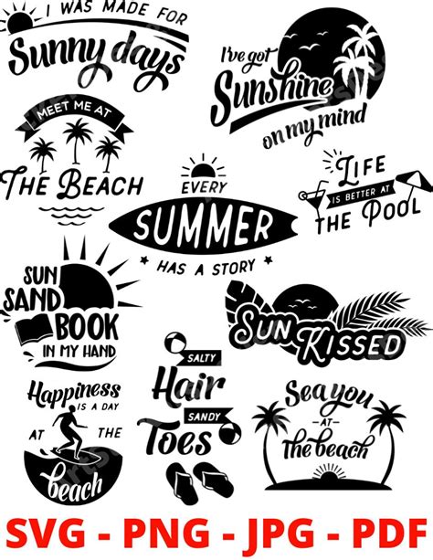 Summer Cut File Summer Vibes Svg Hello Summer Summer Svg Beach Svg