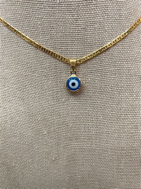 Evil Eye Necklace 18k Gold Filled Evil Eye Necklace Etsy Stylish