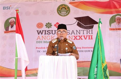 Lahirkan Generasi Islami Wabup Bantaeng Hadiri Wisuda Santri DDI