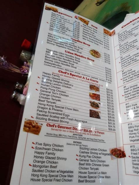 Menu at Chinese Garden Restaurant, Longview, 15th Ave