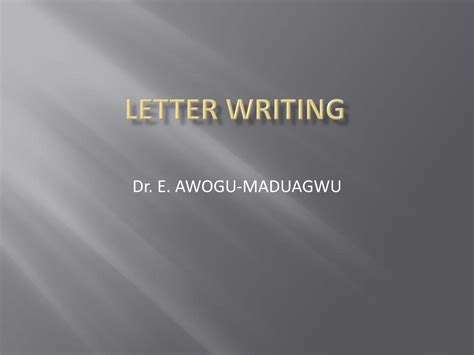 Solution Formal And Informal Letter Writing Studypool