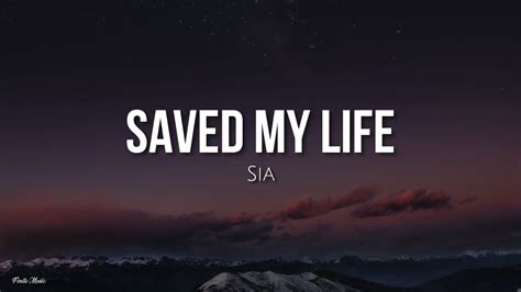 Saved My Life Lyrics Sia Inglés Español Youtube