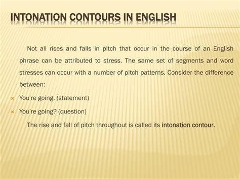 Ppt Study Of English Stress And Intonation Powerpoint Presentation