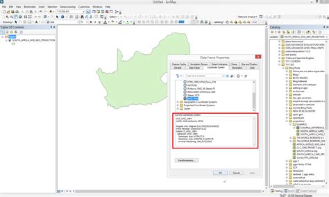 Simple Example On How To Work Properly With Coordinate Systems In ArcMap