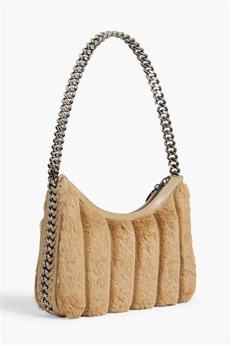 STELLA MCCARTNEY Falabella Mini Quilted Faux Fur Shoulder Bag THE OUTNET