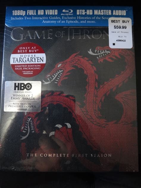 Blu Ray And Dvd Exclusives Game Of Thrones The Complete First Season Best Buy Exclusive