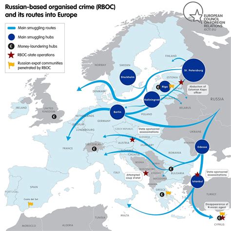 Russian Mafia Connections Across Europe R Mapporn