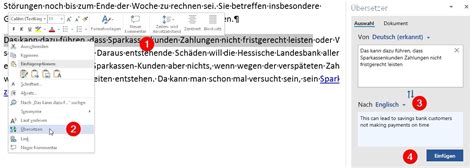 Texte direkt in Word übersetzen ganz schnell