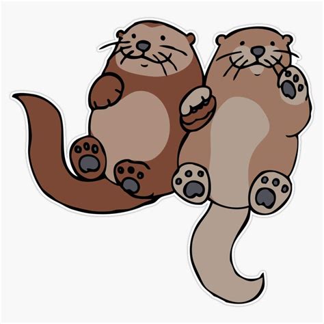 Cute Sea Otter Cartoon