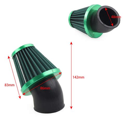 Motorcycle Scooter Stainless Steel 48mm Air Intake Filter Cleaner