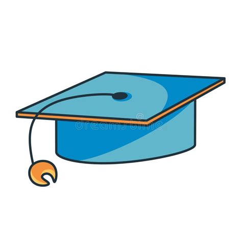 Cartoon Graduation Cap Icon Emoji Isolated Illustration Stock Illustration - Illustration of ...