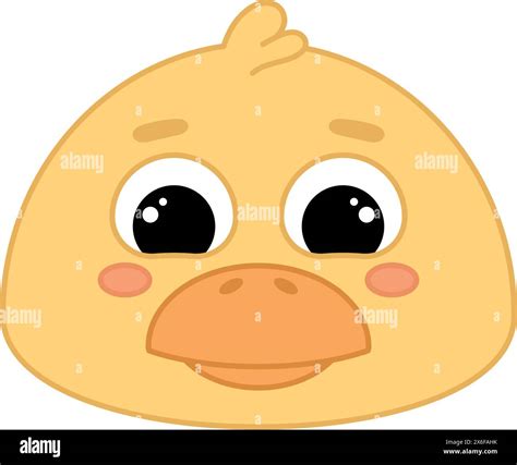 Cute Kawaii Duck Emoji Icon Vector Stock Vector Image And Art Alamy