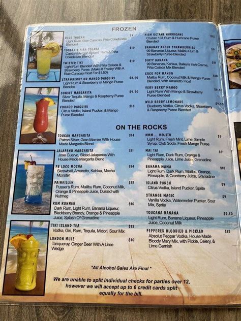 Toucans Lakefront Restaurant Menu In Mooresville Nc Order Delivery