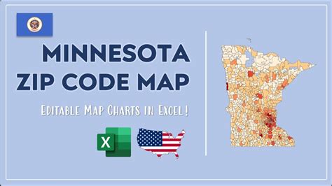 Minnesota Zip Code Map In Excel Zip Codes List And Population Map