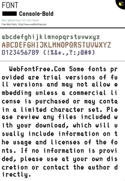 Console Bold Fonts Downloads Webfontfreecom