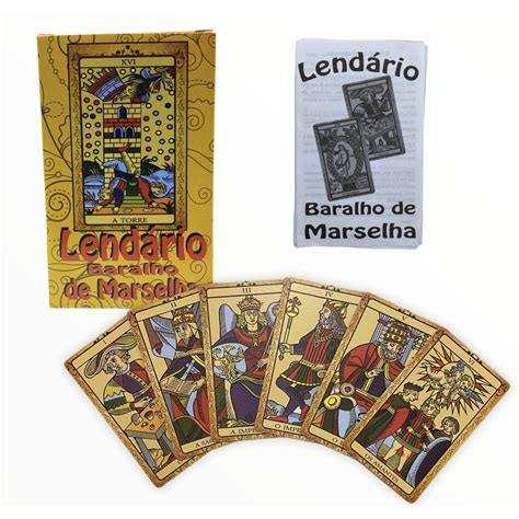 Tarot Tarô Baralho De Marselha 22 Cartas E Manual Lendário Baralho de