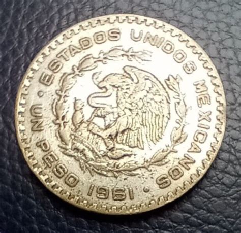 1961 Mexican Mexico One Peso Silver Coin Old World Silver Free