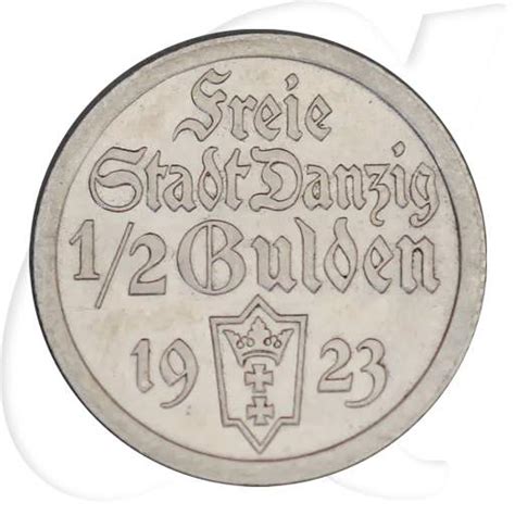 Kogge Danzig 1923 Halb Gulden Ss Vz