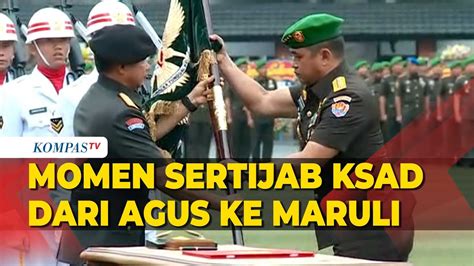 Momen Sertijab KSAD Dari Panglima TNI Agus Subiyanto Ke Jenderal Maruli