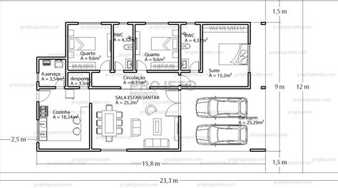 Projeto Pronto Casa T Rrea Quartos T Planos De Casa