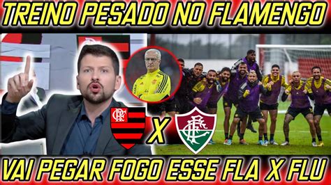 TREINO PESADO NO FLAMENGO O FLA X FLU VAI PEGAR FOGO COMENTARISTAS