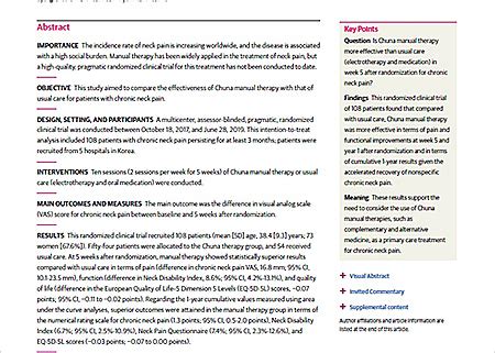 ‘Chuna manual therapy’ shown to be more effective than analgesics and ...
